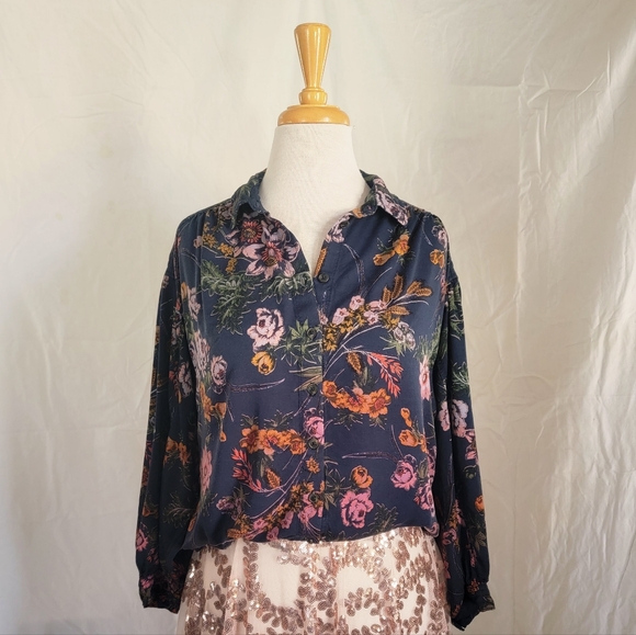*Anthropologie Pilcro Evika Buttondown Floral Blouse* - Picture 4 of 10